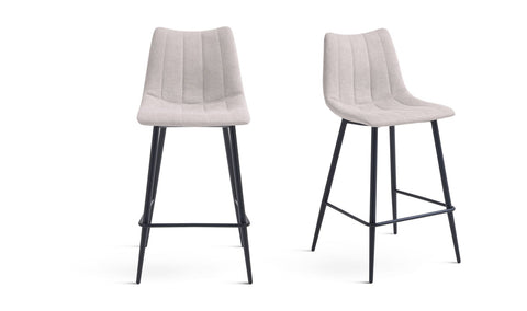 Alibi Timeless Minimalist Curved High Back Counter Stool