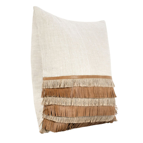 Classic Home Classic Bohemian Euro Throw Pillow Set with Fringe - 20 x 20