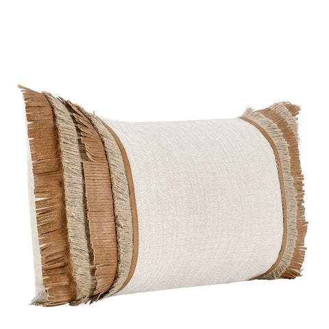 Classic Home Classic Bohemian Lumbar Pillow Set with Fringe - 14 x 26