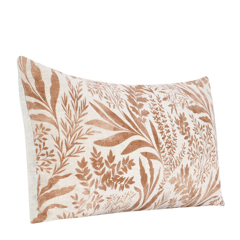Classic Home Classic Organic Floral Linen Lumbar Pillow Set - 14 x 26