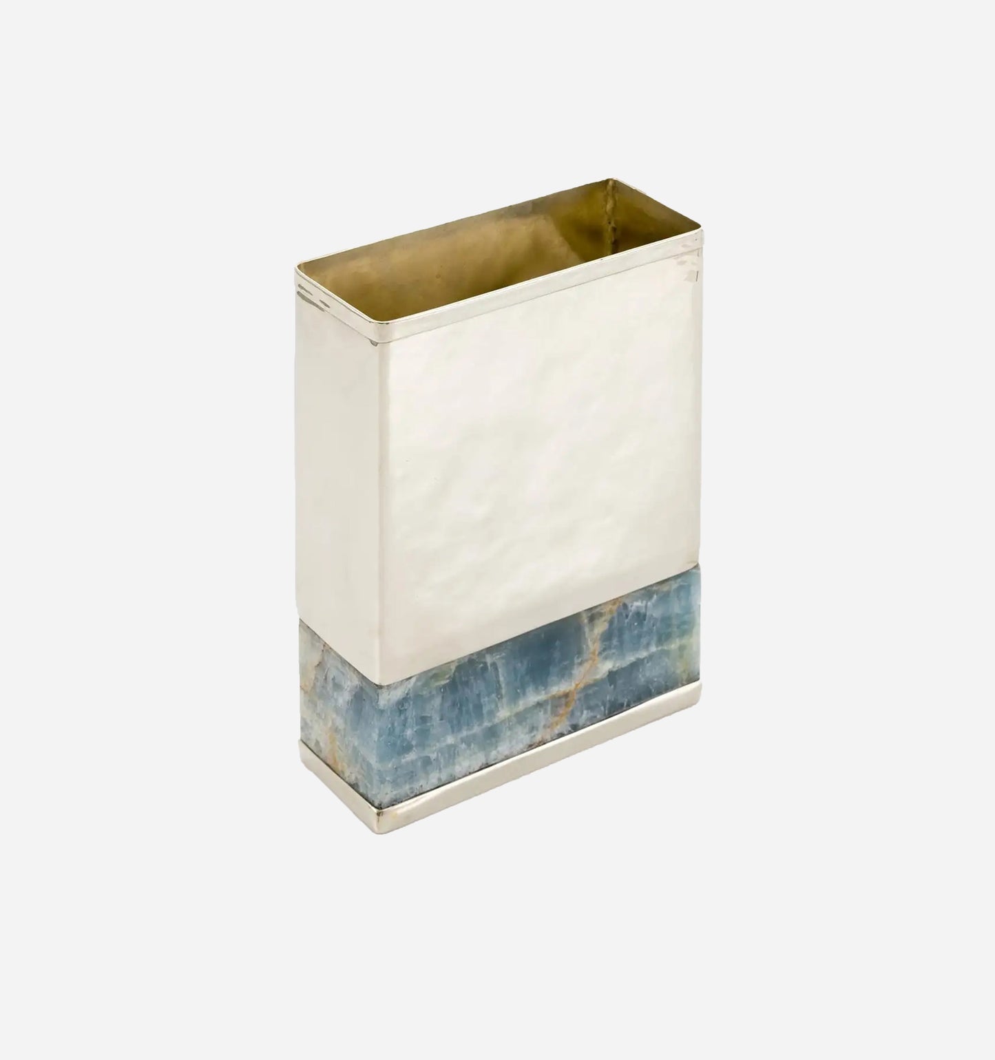 Salta Rectangular Vase in Blue Onyx
