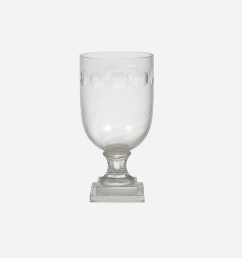 Decorating Essentials Etched Footed Vase for Contemporary Spaces