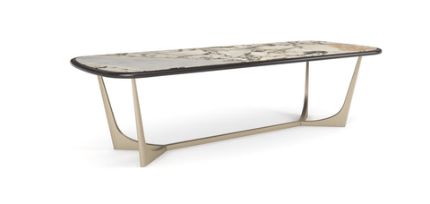 Vena Timeless Minimalist Modern Curved Dining Table
