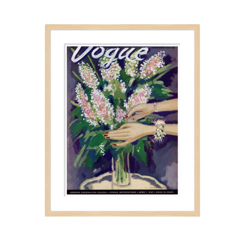 Vintage Vogue Cover by Eduardo Garcia Benito Framed Wall Art