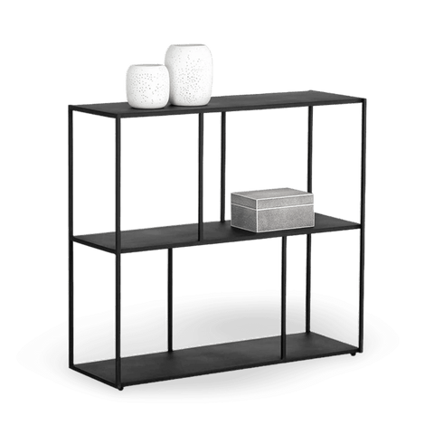 Eiffel Minimalist Matte Black Bookshelf