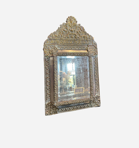 Italian Hammered Repoussé Mirror