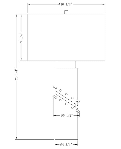 Accent Wales Modern Column Table Lamp