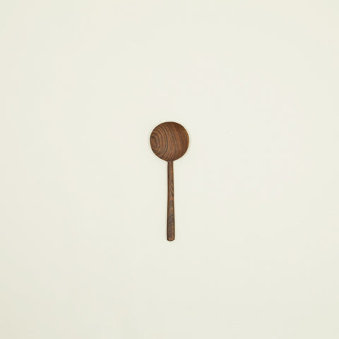 HAND CARVED WALNUT SPOON - LARGE ROUND