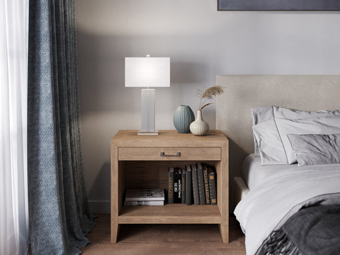 Waterloo Modern Etched Column Table Lamp