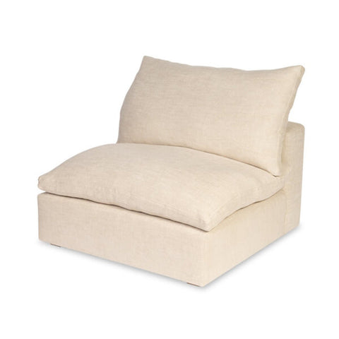 Timeless Minimalist Armless Club Lounge Chair with Plinth Base