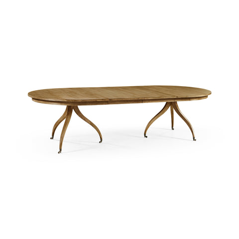 Charles Timeless Minimalist Modern Extendable Oval Dining Table