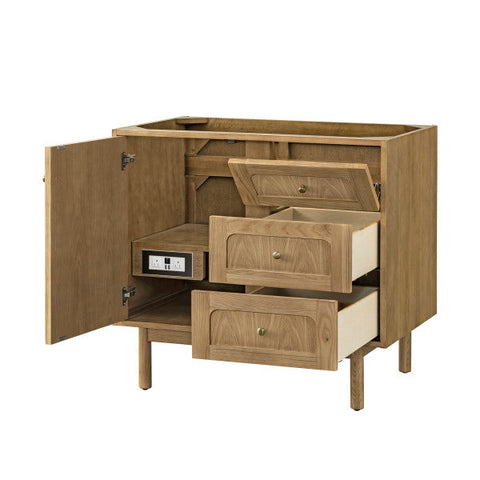 Laurent Mid Century Oak Bathroom Vanity with Single Bowl