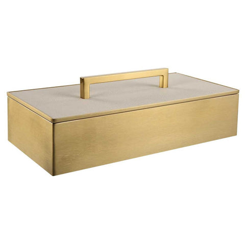 Decorating Essentials Brushed Brass Rectangle Decorative Box