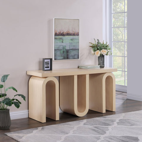 Meridian Furniture Inc. Westbourne Curved Entryway Console for Contemporary Spaces - 60 W