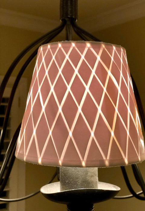 White Woven Paper Chandelier Lamp Shade - Available in Two Sizes