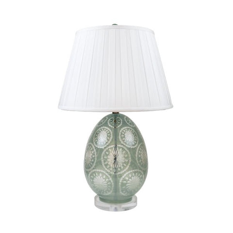 Whitney Etched Modern Oval Table Lamp