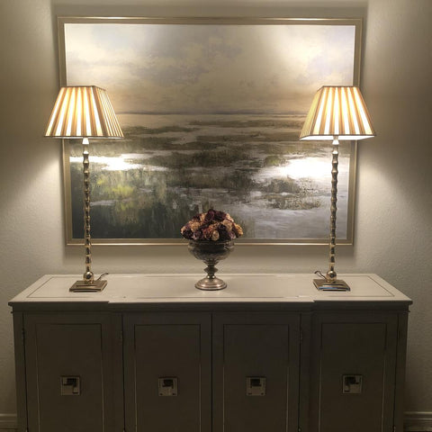 Wholesale - Box Pleat Square Silk Lamp Shades - (6) Shades per box