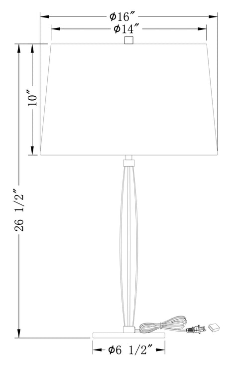 Widel Accent Art Deco Column Table Lamp