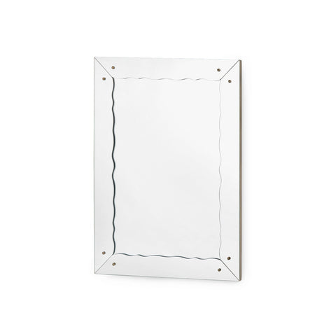 Contemporary Frameless Accent Mirror for Entryway