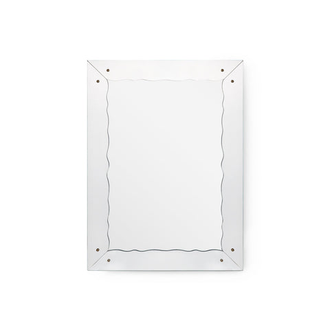Contemporary Frameless Accent Mirror for Entryway