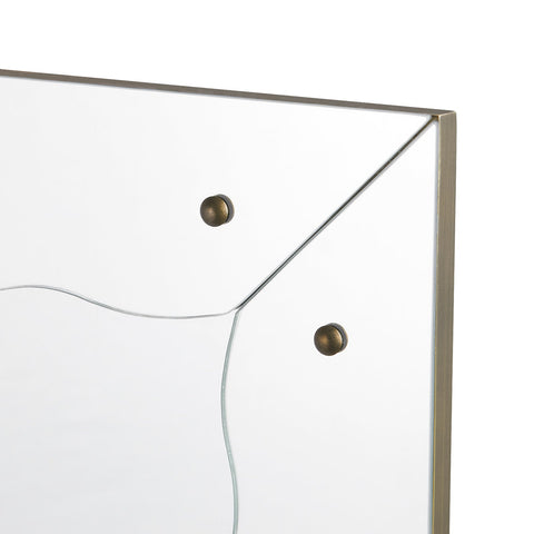 Contemporary Frameless Accent Mirror for Entryway