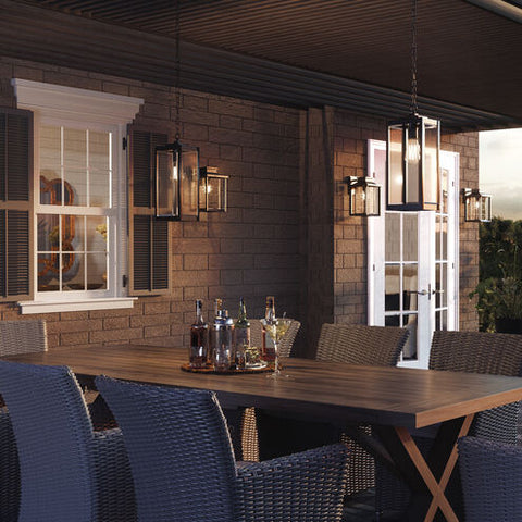 Westover Ambient Lantern with Beveled Finish Post Light