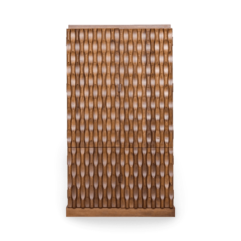 Alameda Geometric Hutch Cabinet with Inset Handles