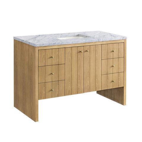 Hudson Contemporary Freestanding Bathroom Vanity with Marble Top