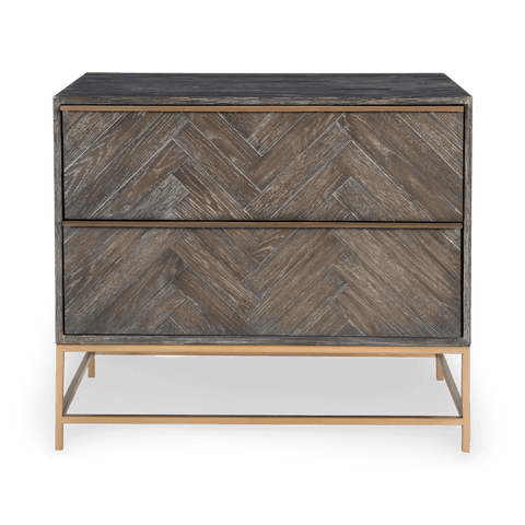 Armistead Herringbone Accent Chest with Pull Handles