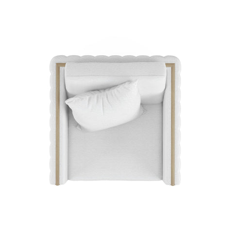 Timeless Minimalist Modern Fluted Upholstered Slipper Lounge Chair