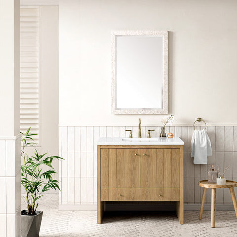 Contemporary Minimalist Vanity Base with Closed Storage