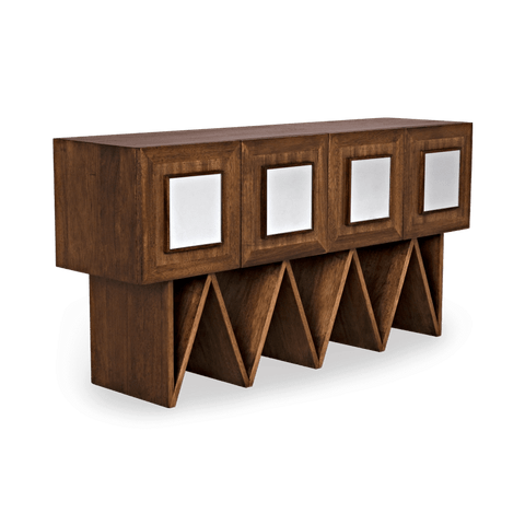 Modern Walnut Wood Sideboard Cabinet