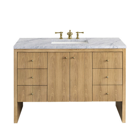 Hudson Contemporary Freestanding Bathroom Vanity with Marble Top
