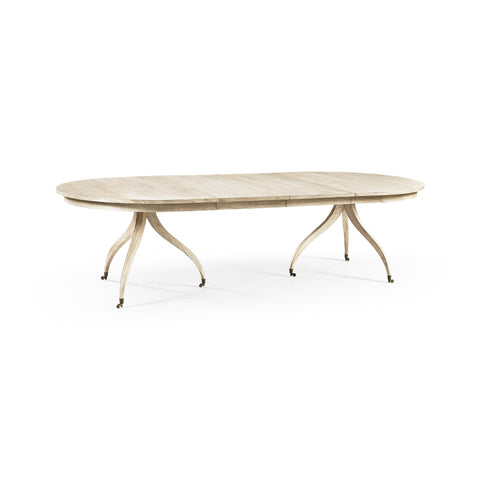 Charles Timeless Minimalist Modern Extendable Oval Dining Table