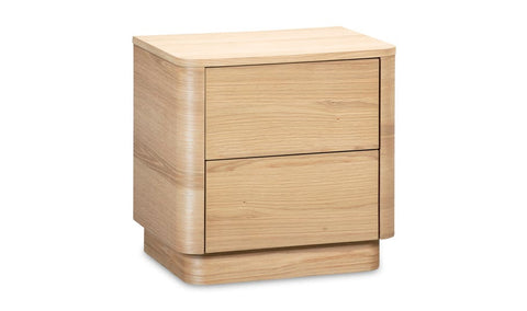 Nature-Driven Modernist Curved Storage Nightstand