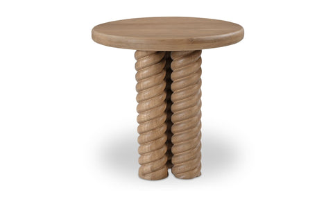 Contemporary Spiral Leg Braided Center Table